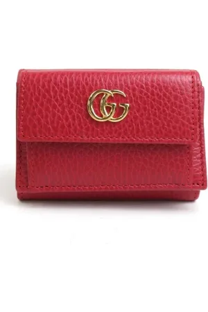 Gucci Pre-owned, Kobieta, Czerwony, ONE SIZE, Skóra, Pre-owned skórzane portfele