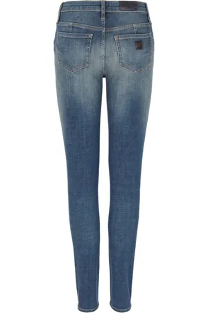 Armani Exchange Jeansy, Kobieta, Niebieski, W28, Niebieskie Dżinsy Slim Fit Aw 24