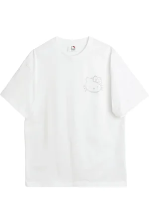 Soulland Koszulki, unisex, Biały, 2XS/XS, Bawełna, Organiczna Bawełna T-shirt z Rhinestones