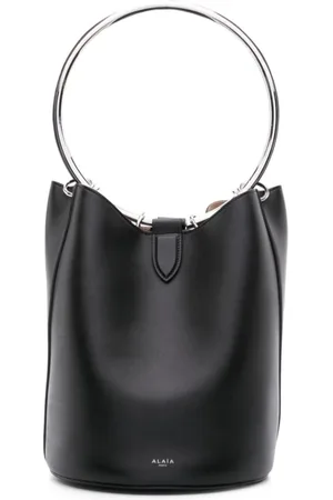 Alaïa Torebki, Kobieta, Czarny, ONE SIZE, Czarna Gładka Kornikowa Torba