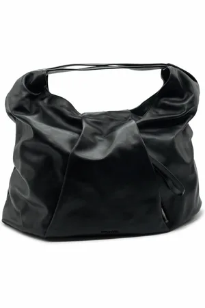 vic matiè Torebki, Kobieta, Czarny, ONE SIZE, Czarna Maxi Shopper z Fałdami