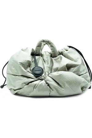 vic matiè Torebki, Kobieta, Szary, ONE SIZE, Nylon, Maxi Shopper z Węzłem w Gołębim Szarym