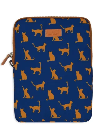 Gallo Torebki, unisex, Wielobarwność, ONE SIZE, Niebieskie Etui na Tablet z Motywem Kota