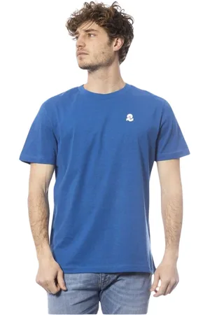 Invicta Koszulki, Mężczyzna, Niebieski, L, Niebieski T-shirt z nadrukiem logo