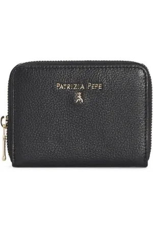 Patrizia Pepe Akcesoria, Kobieta, Czarny, ONE SIZE, Essential Medium Portfel z zamkiem błyskawicznym