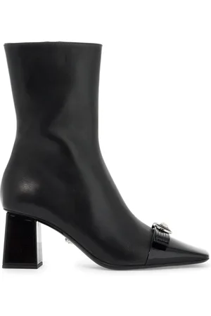 VERSACE Buty, Kobieta, Czarny, 40 EU, Ribbon Skórzane Botki