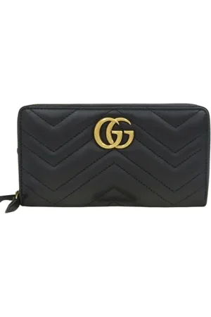 Gucci Pre-owned, Kobieta, Czarny, ONE SIZE, Pre-owned skórzane portfele