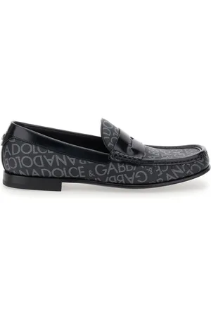 Dolce & Gabbana Buty, Mężczyzna, Czarny, 41 EU, Czarne płaskie buty City Blanco Loafer