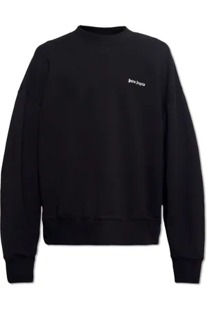 Palm Angels Bluzy, Mężczyzna, Czarny, XL, Bawełna, Bluza z Logo