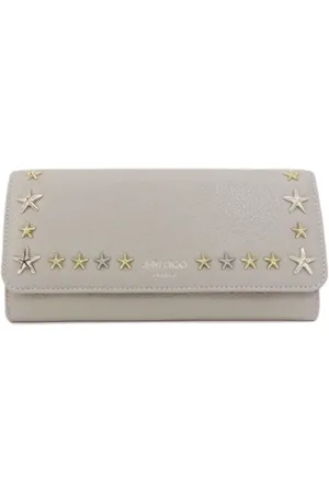 Jimmy Choo Pre-owned, Kobieta, Szary, ONE SIZE, Pre-owned skórzane portfele
