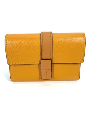 Loewe Pre-owned, Kobieta, Żółty, ONE SIZE, Pre-owned skórzane portfele