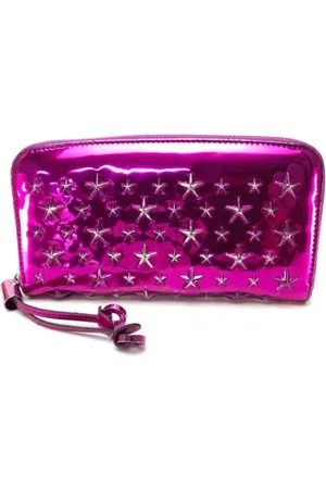 Jimmy Choo Pre-owned, Kobieta, Fioletowy, ONE SIZE, Pre-owned skórzane portfele