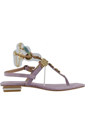 Alma en Pena Buty, Kobieta, Fioletowy, 39 EU, Stylowe Sandały na Płaskim Obcasie