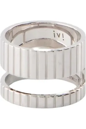 IVI Akcesoria, Kobieta, Żółty, 52 MM, Srebrny Rhodium Slot Ring Core