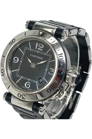 Cartier Pre-owned, Kobieta, Czarny, ONE SIZE, Pre-owned Stainless Steel watches