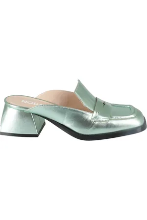 NODALETO Buty, Kobieta, Zielony, 36 1/2 EU, Stylowe Mule dla Kobiet