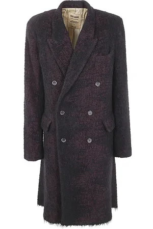 UMA WANG Płaszcze, Mężczyzna, Czarny, S, Czarny Rose Riccardo Coat