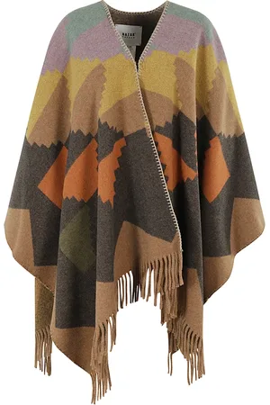 Bazar Deluxe Kurtki, Kobieta, Wielobarwność, ONE SIZE, Ponczo w stylu Navajo