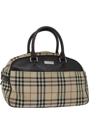 Burberry Pre-owned, Kobieta, Beżowy, ONE SIZE, Skóra, Pre-owned Canvas travel-bags