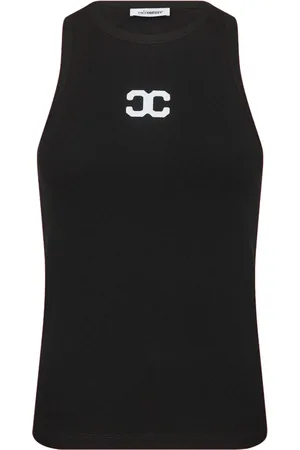 Co`Couture Koszulki, Kobieta, Czarny, L, Bawełna, Sportowy Tank Top z Logo