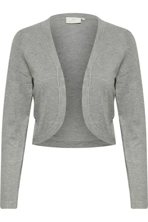 Kaffe Swetry, Kobieta, Szary, 2XL, Nylon, Astrid Bolero