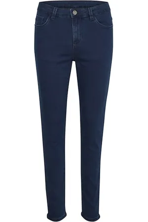 Kaffe Jeansy, Kobieta, Niebieski, M, Denim, Slim Fit Jeansyy Dark Denim