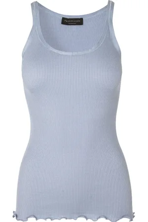 Rosemunde Koszulki, Kobieta, Niebieski, S, Wełna, Sleeveless Tops
