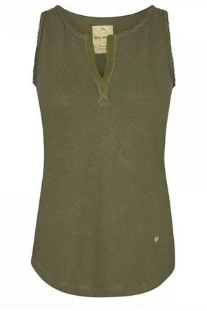 Mos Mosh Koszulki, Kobieta, Zielony, M, Sleeveless Tops