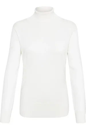 Kaffe Swetry, Kobieta, Biały, L, Nylon, Astrid Roll Neck Sweter
