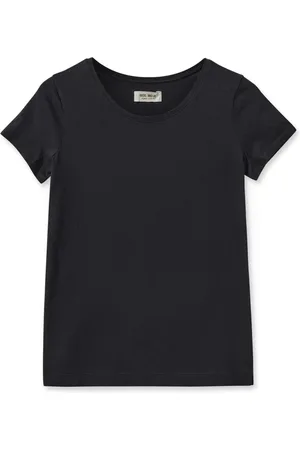 Mos Mosh Koszulki, Kobieta, Czarny, S, Bawełna, Organiczny Czarny Tee Top