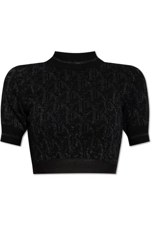 Palm Angels Koszulki, Kobieta, Czarny, M, T-shirt z Logo