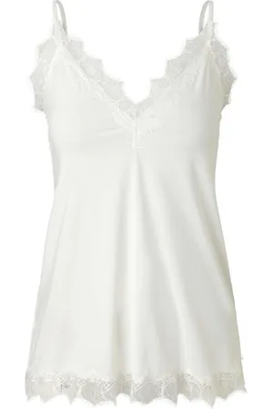 Rosemunde Koszulki, Kobieta, Biały, L, Spandex, Top bez rękawów