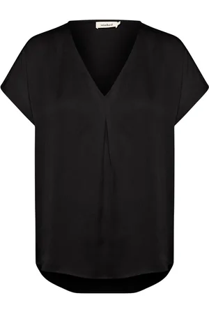 Soaked in Luxury Bluzki, Kobieta, Czarny, S, Kobiecy top z krótkim rękawem
