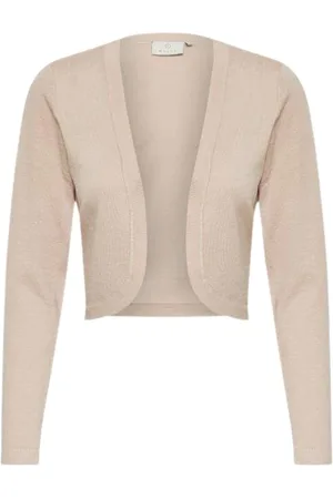 Kaffe Swetry, Kobieta, Beżowy, 2XL, Kawa Astrid Bolero
