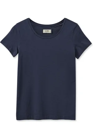 Mos Mosh Koszulki, Kobieta, Niebieski, S, Bawełna, Organiczny Navy Tee Top