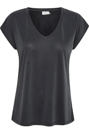 Kaffe Koszulki, Kobieta, Czarny, 2XL, Poliester, T-Shirts