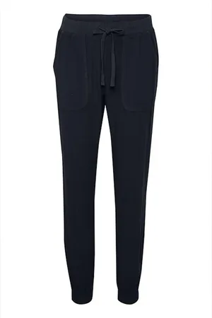 Kaffe Spodnie, Kobieta, Niebieski, 2XL, Bawełna, Midnight Marine Kanaya Spodnie