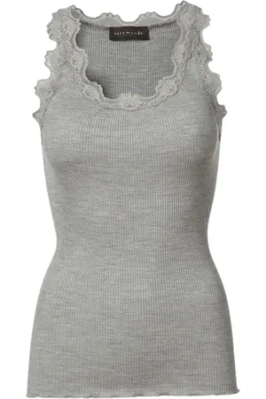 Rosemunde Koszulki, Kobieta, Szary, XL, Sleeveless Tops