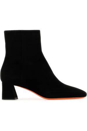 santoni Buty, Kobieta, Czarny, 41 EU, Zamsz, Czarne zamszowe botki Marta