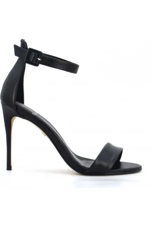 CARRANO Buty, Kobieta, Czarny, 41 EU, Sandały skórzane - Taupe Pasek na kostkę