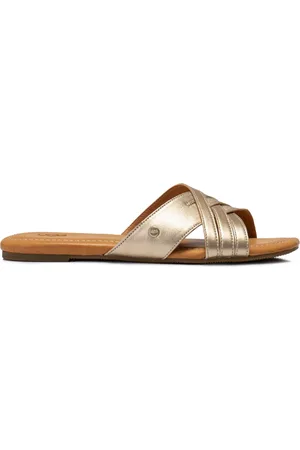 UGG Buty, Kobieta, Żółty, 38 EU, Złote Metaliczne Klapki