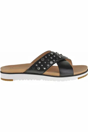 UGG Buty, Kobieta, Czarny, 36 EU, Skóra, Klapki Studded Bling ze skóry