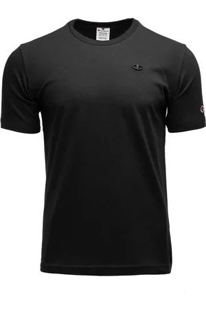 Champion Koszulki, Mężczyzna, Czarny, S, Bawełna, T-shirt męski z haftowanymi flagami
