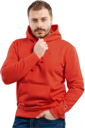 Champion Bluzy, Mężczyzna, Czerwony, 2XL, Bawełna, Czerwony Hoodie Cozyfit Styl 218491