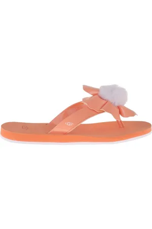 UGG Buty, Kobieta, Pomarańczowy, 37 EU, Skóra, Męskie Japonki Fusion Coral