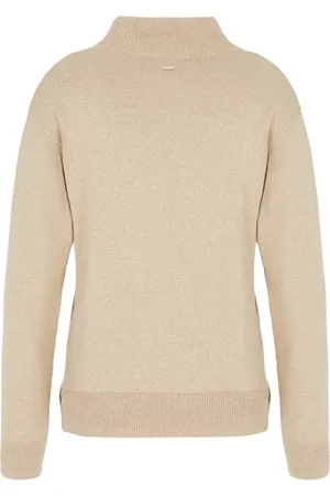 Armani Exchange Swetry, Mężczyzna, Beżowy, L, Wełna, Beżowy Sweter z wełnianej mieszanki Mock Neck