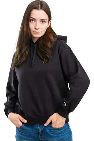 Champion Bluzy, Kobieta, Czarny, XL, Czarna Bluza Damska Luźny Krój