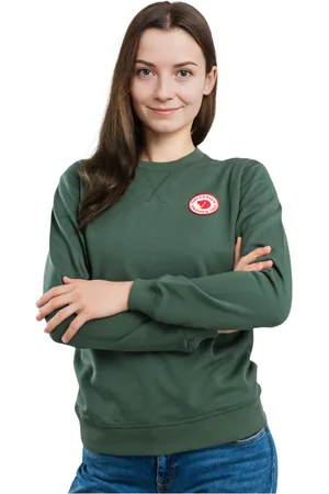 Fjällräven Bluzy, Kobieta, Zielony, L, Vintage Bluza Damska Deep Patina