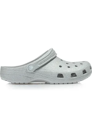 Crocs Buty, Kobieta, Szary, 36 EU, Glitter Classic Klapki