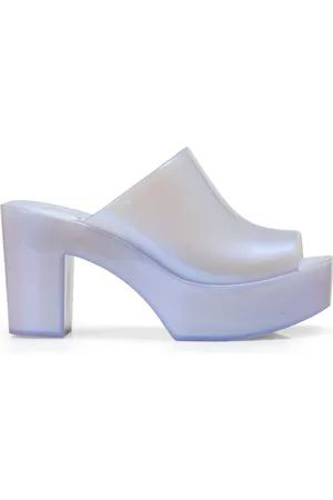 Melissa Buty, Kobieta, Niebieski, 38 EU, Perłowe Białe Klapki Mule
